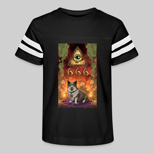 Satanic Corgi - Kid's Vintage Sports T-Shirt