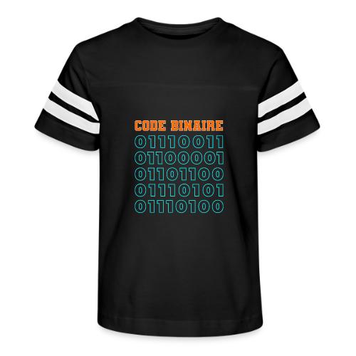 Hi in binary code - Kid's Football Tee