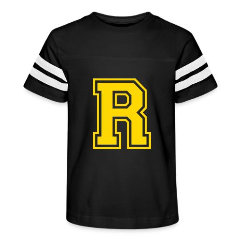 Letter R – Capital Athletic Alphabet Monogram - Kid's Football Tee