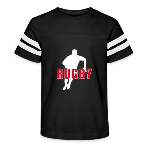 Bold Rugby Action Silhouette - Kid's Football Tee