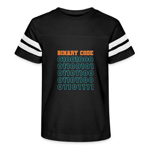 Say Hello in Binary code - Kid's Football Tee