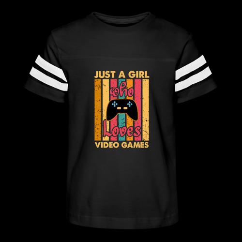 Just A Girl Who Loves Video Games - Kid's Football Tee