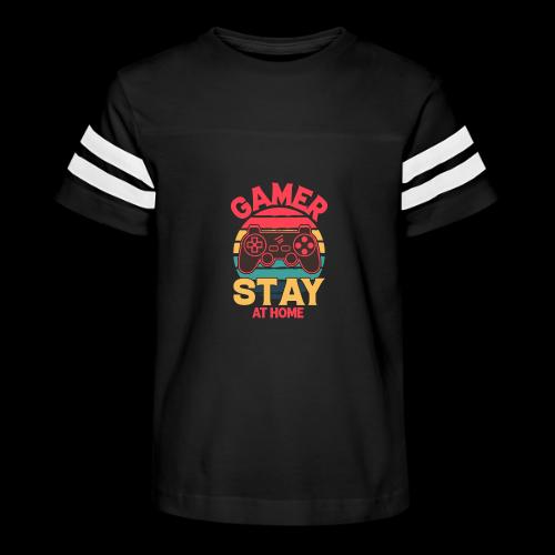 Gamers Stay at Home - Kid's Football Tee