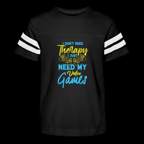 No Therapy Needed, Just My Games! - Kid's Football Tee