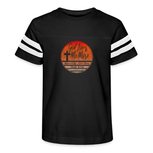 God Loves Me More Shirt – John 3:16 Christian - Kid's Football Tee