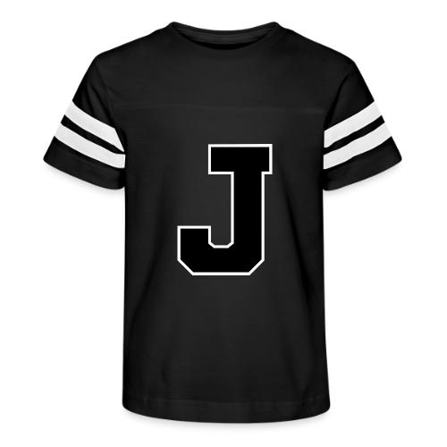 Varsity Letter J Athletic Alphabet Graphic - Kid's Football Tee