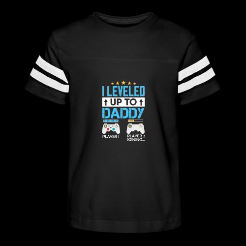 I Leveled Up To Daddy - Kid's Football Tee