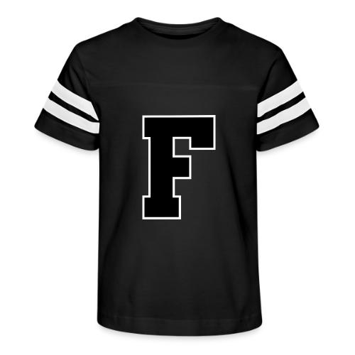 Varsity Letter F Athletic Monogram - Kid's Football Tee