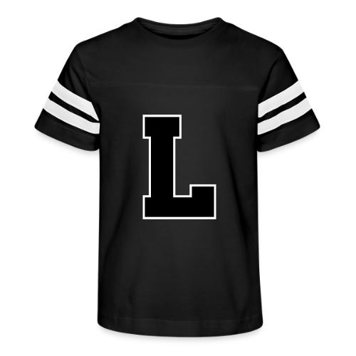 Varsity Letter L Athletic Monogram - Kid's Football Tee