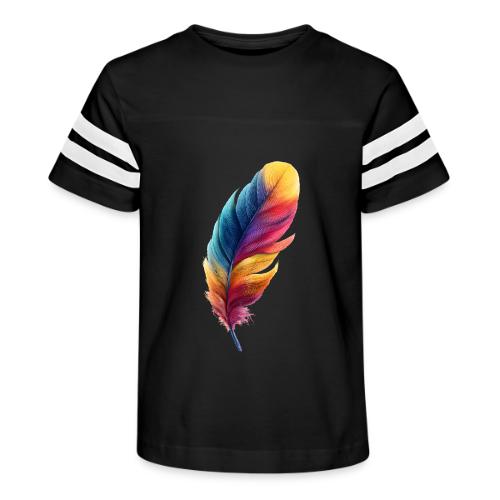 Rainbow Flight Feather - Kid's Football Tee