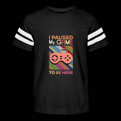 I Paused My Game to Be Here - Kid's Football Tee