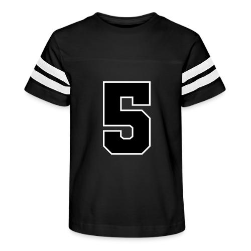 Varsity Number 5 Athletic Design - Kid's Football Tee