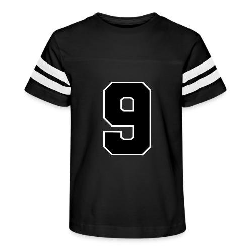 Varsity Number 9 Athletic Font - Kid's Football Tee