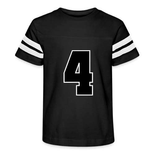 Varsity Number 4 College Style - Kid's Football Tee
