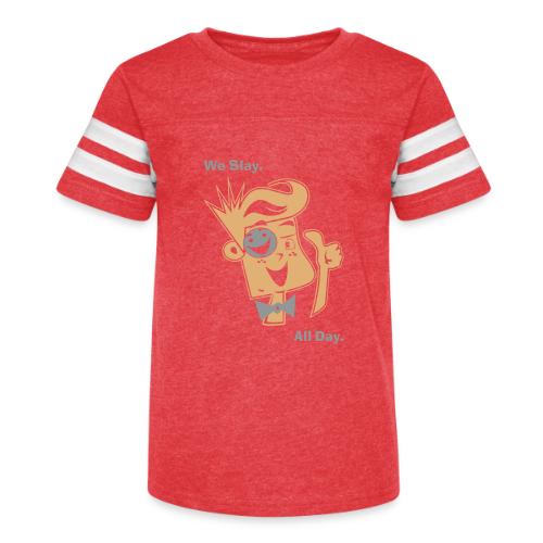 We Slay All Day Shiny Shirt Metallic Silver & Gold - Kid's Football Tee