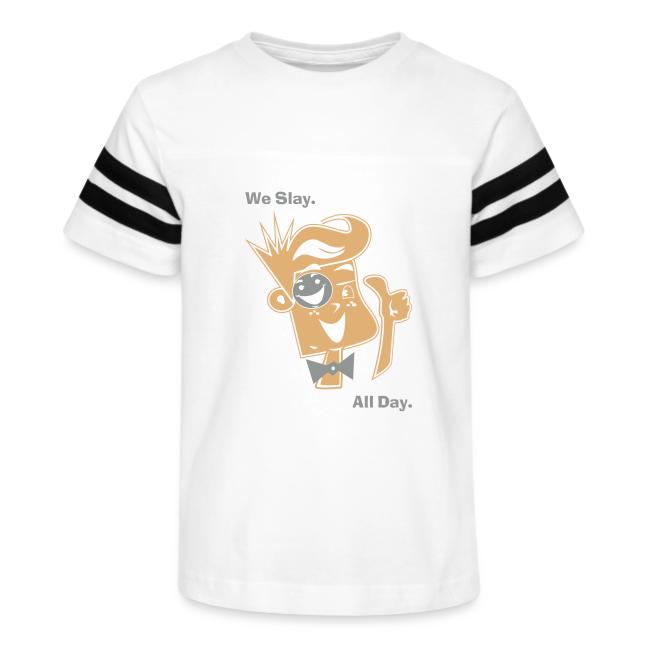 We Slay All Day Shiny Shirt Metallic Silver & Gold