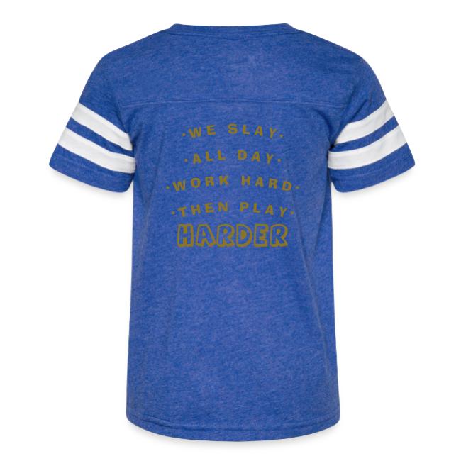 We Slay All Day Shiny Shirt Metallic Silver & Gold