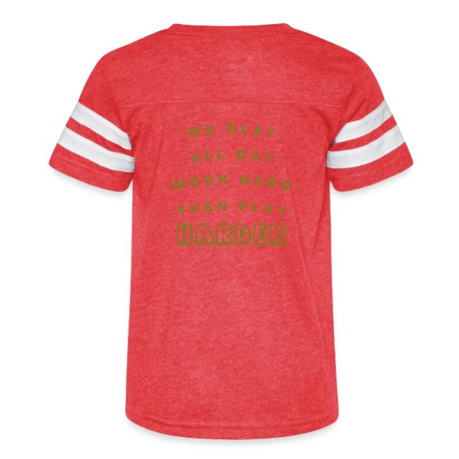 We Slay All Day Shiny Shirt Metallic Silver & Gold