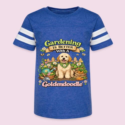 Gardening Is Better With A Goldendoodle - Kid's Football Tee