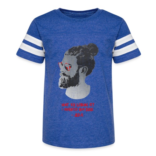 Jesus Invented Man Buns - Kid's Vintage Sports T-Shirt