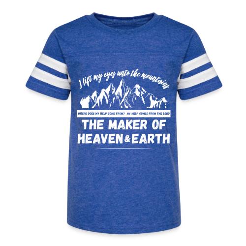 Maker of heaven and earth psalms 121:1 - Kid's Football Tee