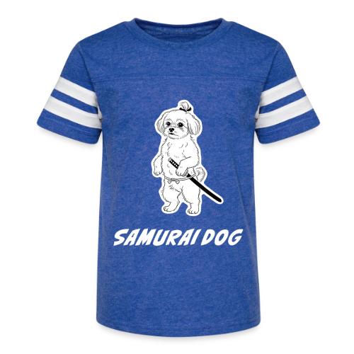 Samurai Maltese Katana Warrior Dog Tee - Kid's Football Tee