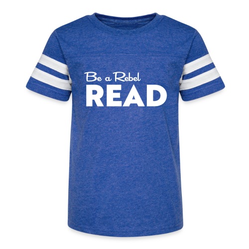Be a Rebel READ (white) - Kid's Vintage Sports T-Shirt
