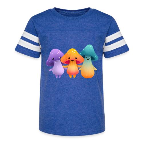 Cheerful Mushroom Friends - Kid's Football Tee