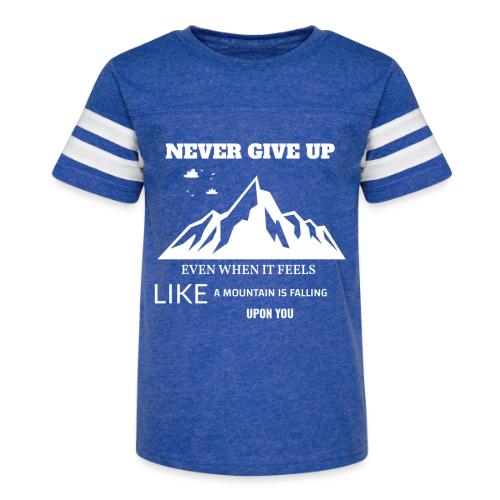 Never Give Up - Kid's Football Tee