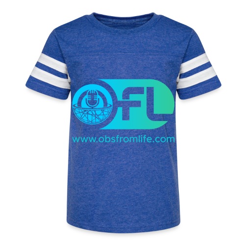 Observations from Life Logo with Web Address - Kid's Football Tee