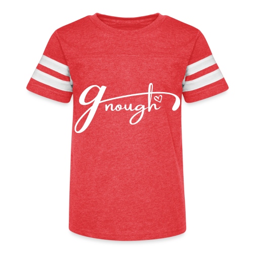 Gnough (More Than Enough) White - Kid's Vintage Sports T-Shirt