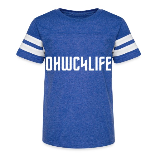 OHWC4LIFE text WH-NO-BG - Kid's Vintage Sports T-Shirt