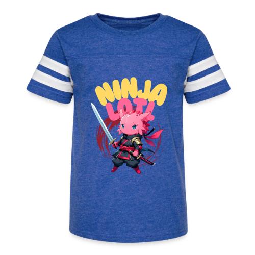 Kawaii Axolotl Ninja - Kid's Football Tee