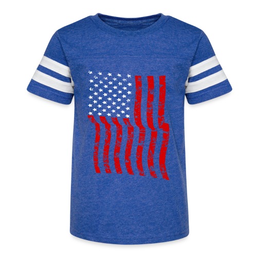 Vintage Waving USA Flag Patriotic T-Shirts Design - Kid's Vintage Sports T-Shirt