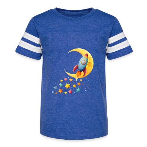 Rocket Trail of Stars - Kid's Football Tee