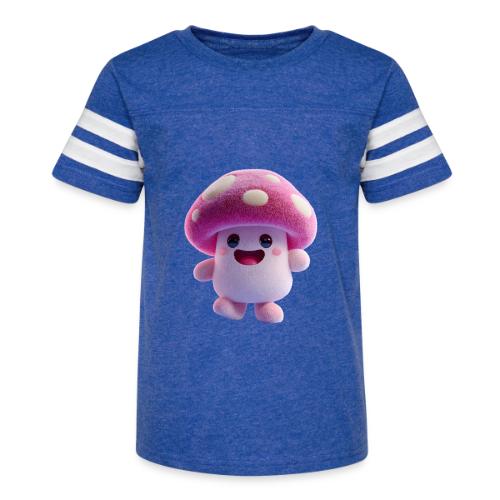 Mushroom: Purple Forest Friend - Kid's Football Tee