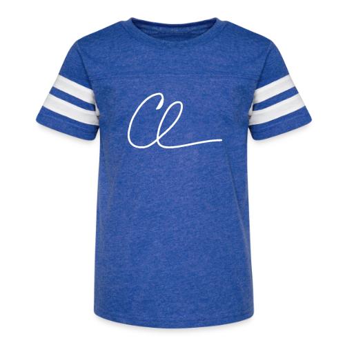 CL Signature (White) - Kid's Football Tee