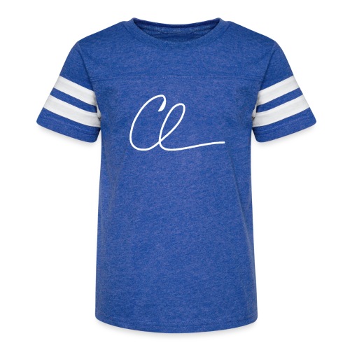 CL Signature (White) - Kid's Vintage Sports T-Shirt