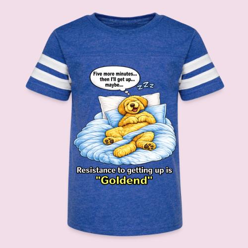 Funny Goldendoodle Sleeping design. - Kid's Football Tee