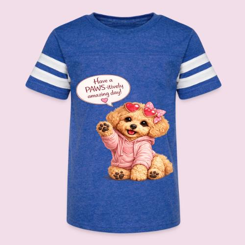 Have a PAWS-itively Amazing Day - Kid's Football Tee