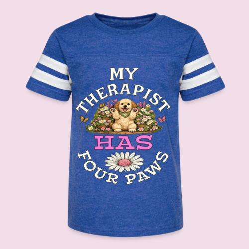 My Therapist Has Four Paws - Kid's Football Tee