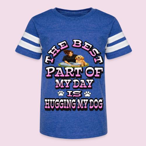 The Best Part of My Day Is Hugging My Dog - Kid's Football Tee