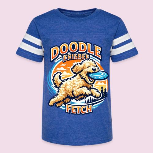 Doodle Frisbee Fetch | Goldendoodle Dog Lover - Kid's Football Tee