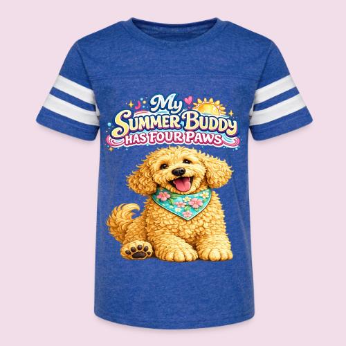 My Summer Buddy Has Four Paws - Kid's Football Tee