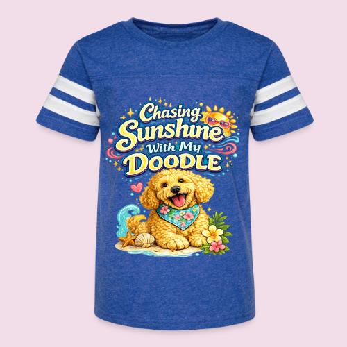 Chasing Sunshine With My Doodle - Kid's Football Tee