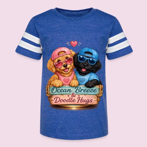 Ocean Breeze & Doodle Hugs - Kid's Football Tee