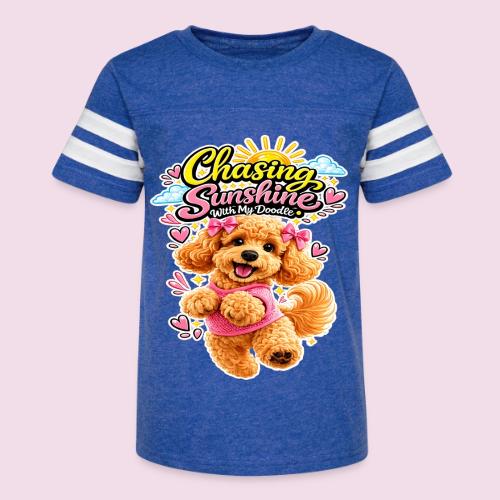 Chasing Sunshine With My Doodle - Kid's Football Tee