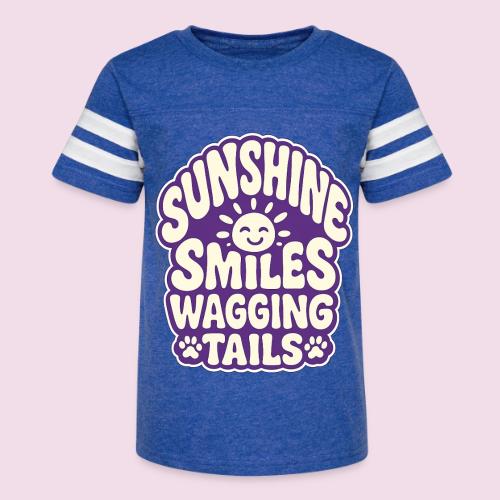 Sunshine Smiles Wagging Tails - Kid's Football Tee