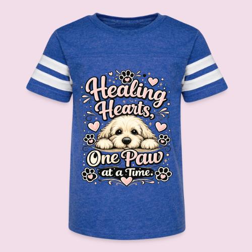 Healing Hearts, One Paw at a Time - Kid's Football Tee