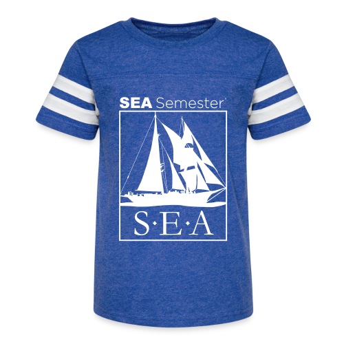SEA_logo_WHITE_eps - Kid's Vintage Sports T-Shirt